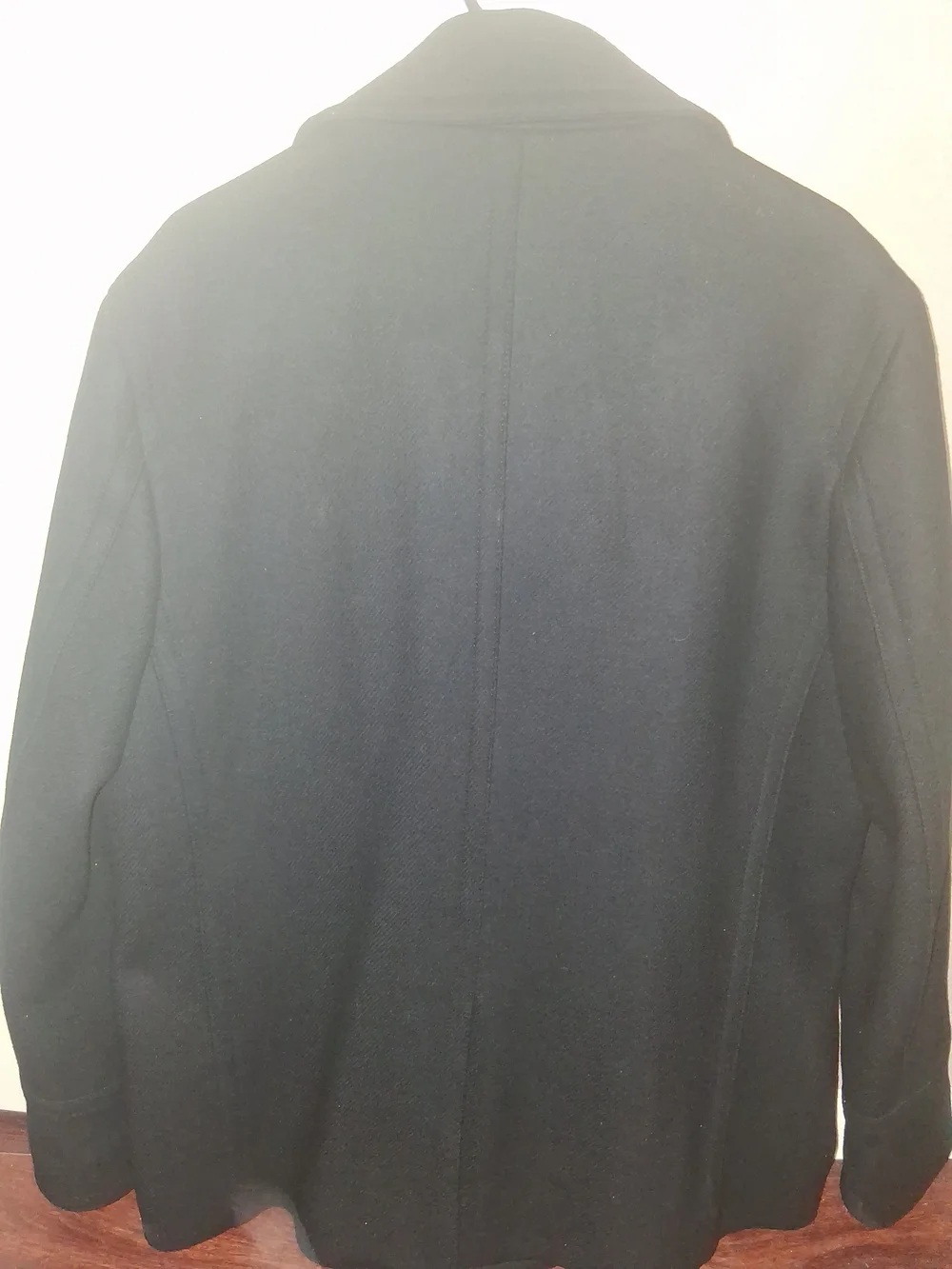 Banana Republic Men's Black Double-Breasted Peacoat